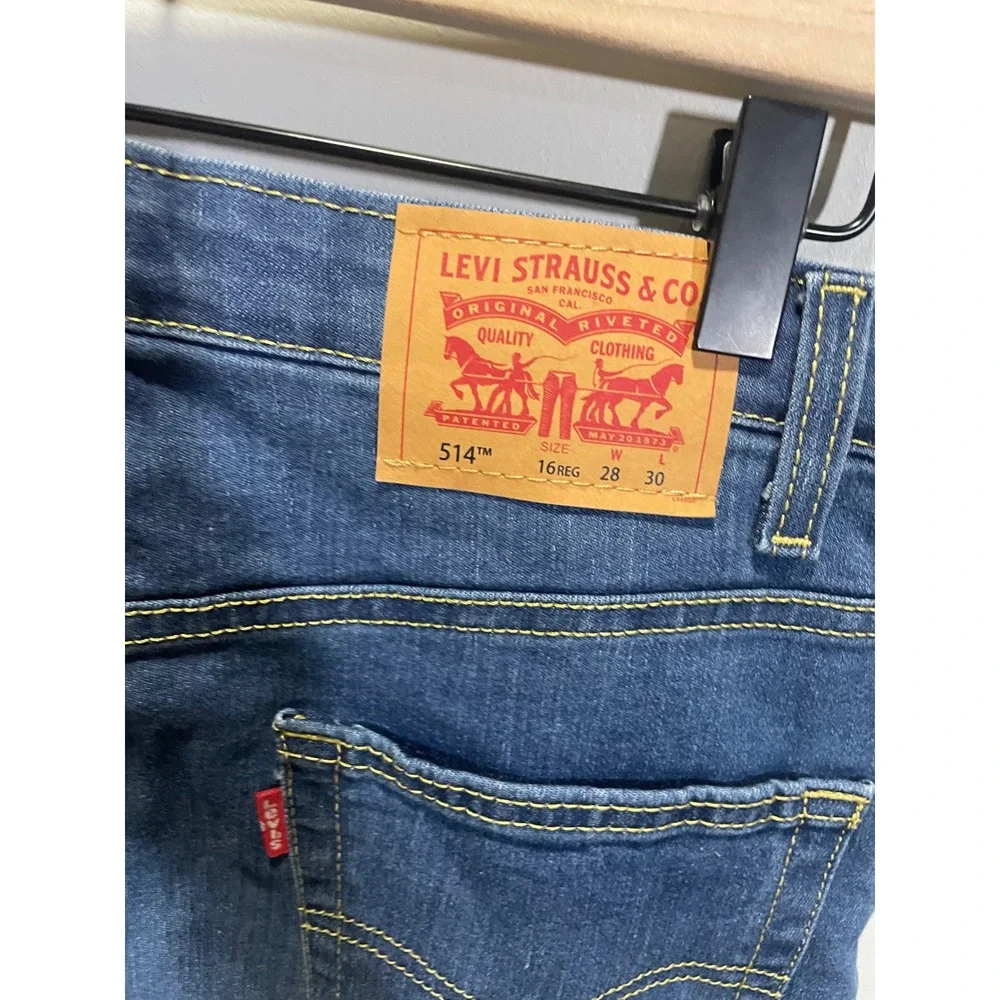 Levi's‎ 514 Straight Fit Jeans Boys 16 Reg Blue Denim Classic Casual School